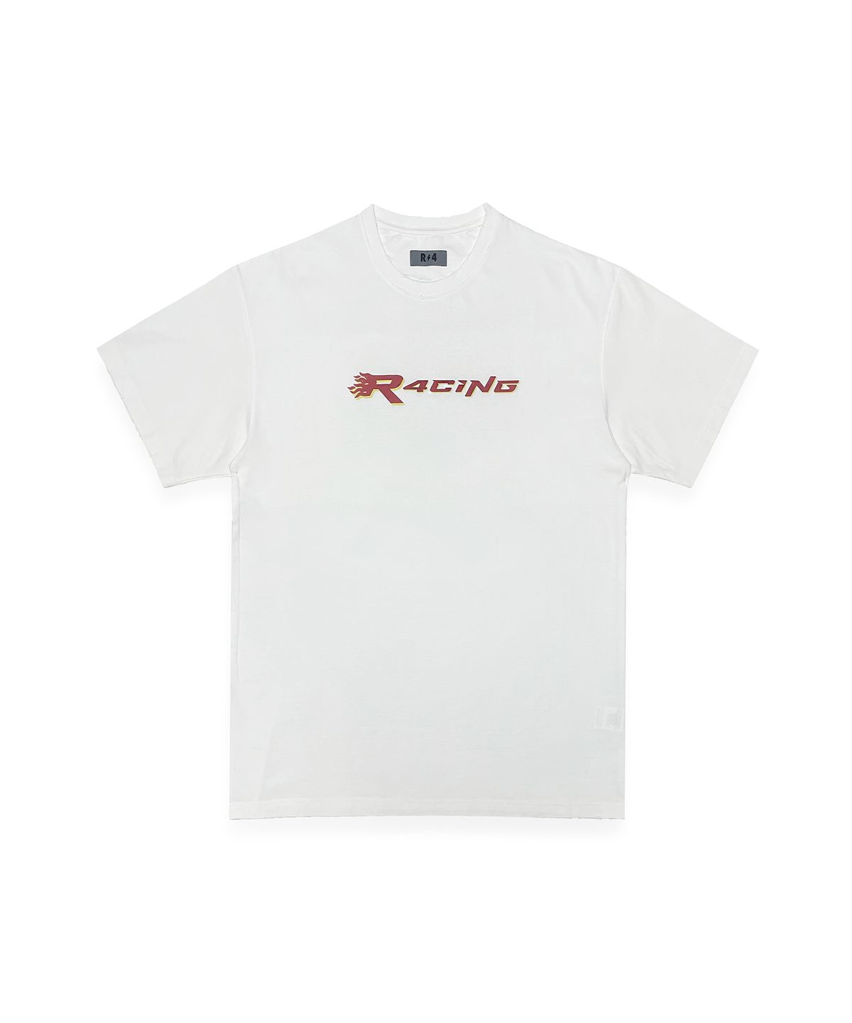알포(R-4) R-0017 / R4CING WASHED SHORT TEE (WHITE)