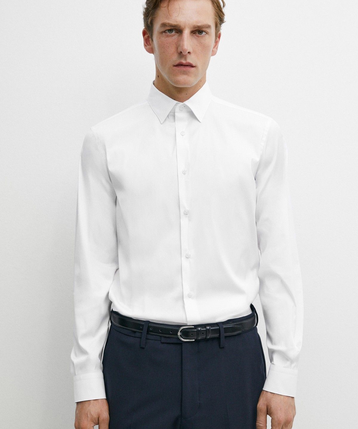 마시모두띠(MASSIMO DUTTI) 슬림핏 스트레치 셔츠