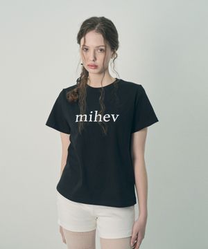 미헤브 로고 티셔츠 블랙