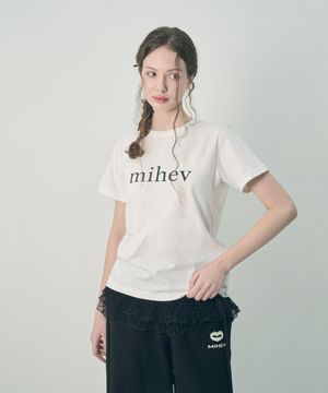 미헤브 로고 티셔츠 화이트