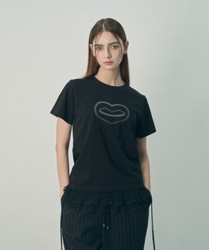 미헤브 그래픽 심볼 티셔츠 블랙