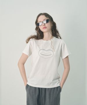 미헤브 그래픽 심볼 티셔츠 화이트