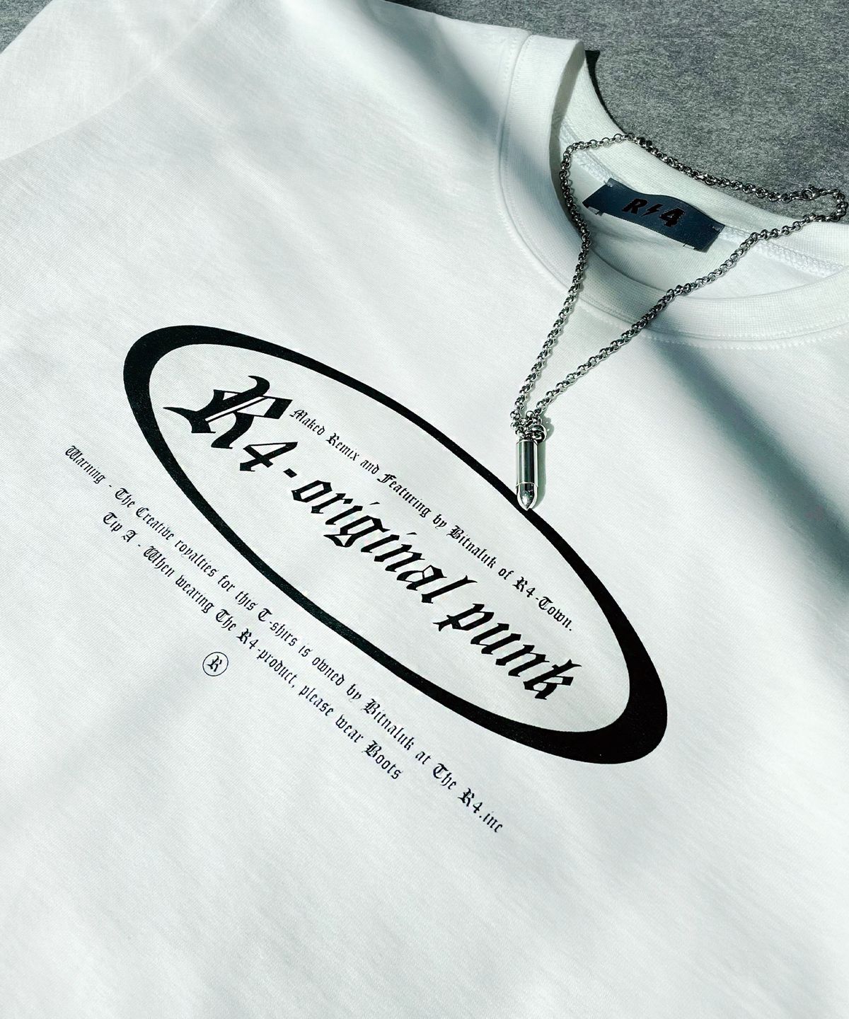 알포(R-4) R-0006 / ORIGINAL PUNK SHORT TEE(WHITE)