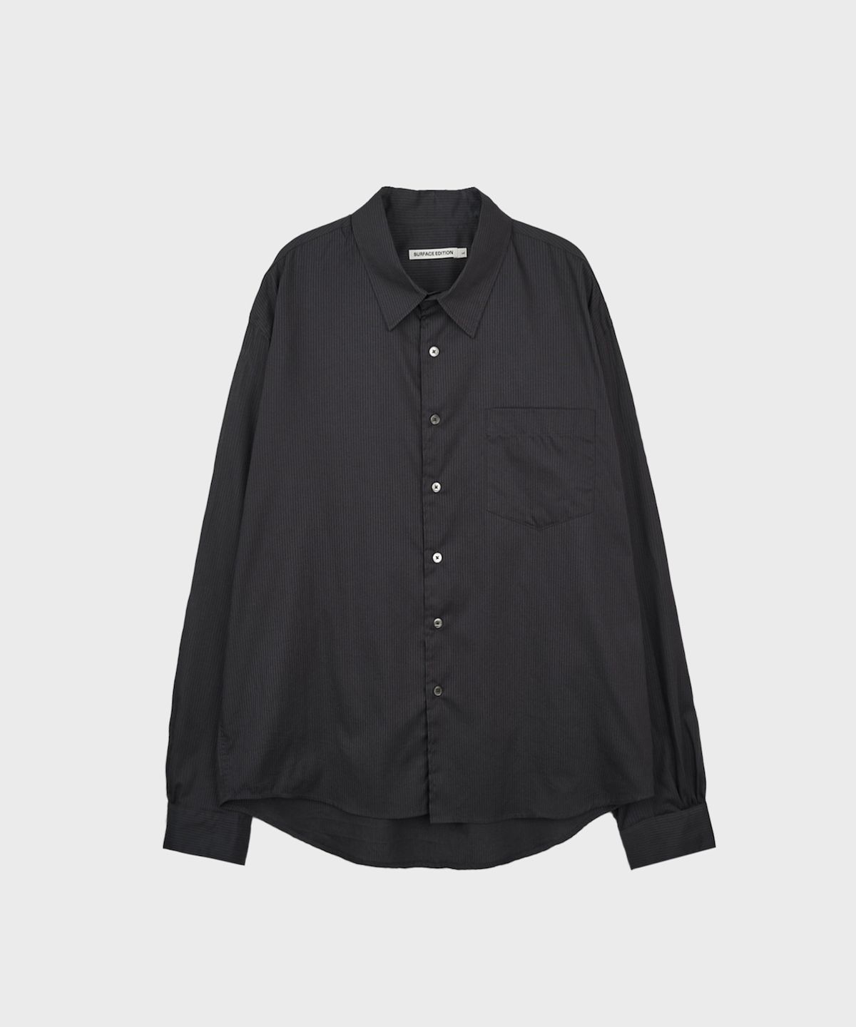 서피스에디션(SURFACE EDITION) JACQUARD STRIPE SHIRT DARK GRAY