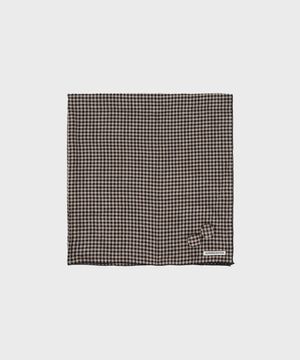 GINGHAM CHECK SCARF_BEIGE