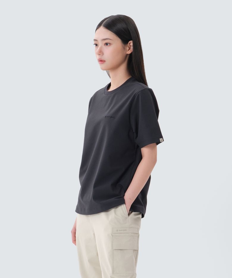 클래식 우븐 여성 반팔 티셔츠 (S25MWTTS17) Black