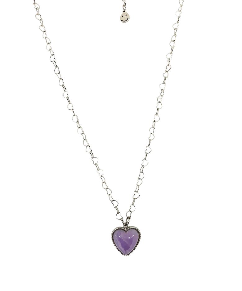 Blossom Love Heart Chain Surgical Steel Necklace