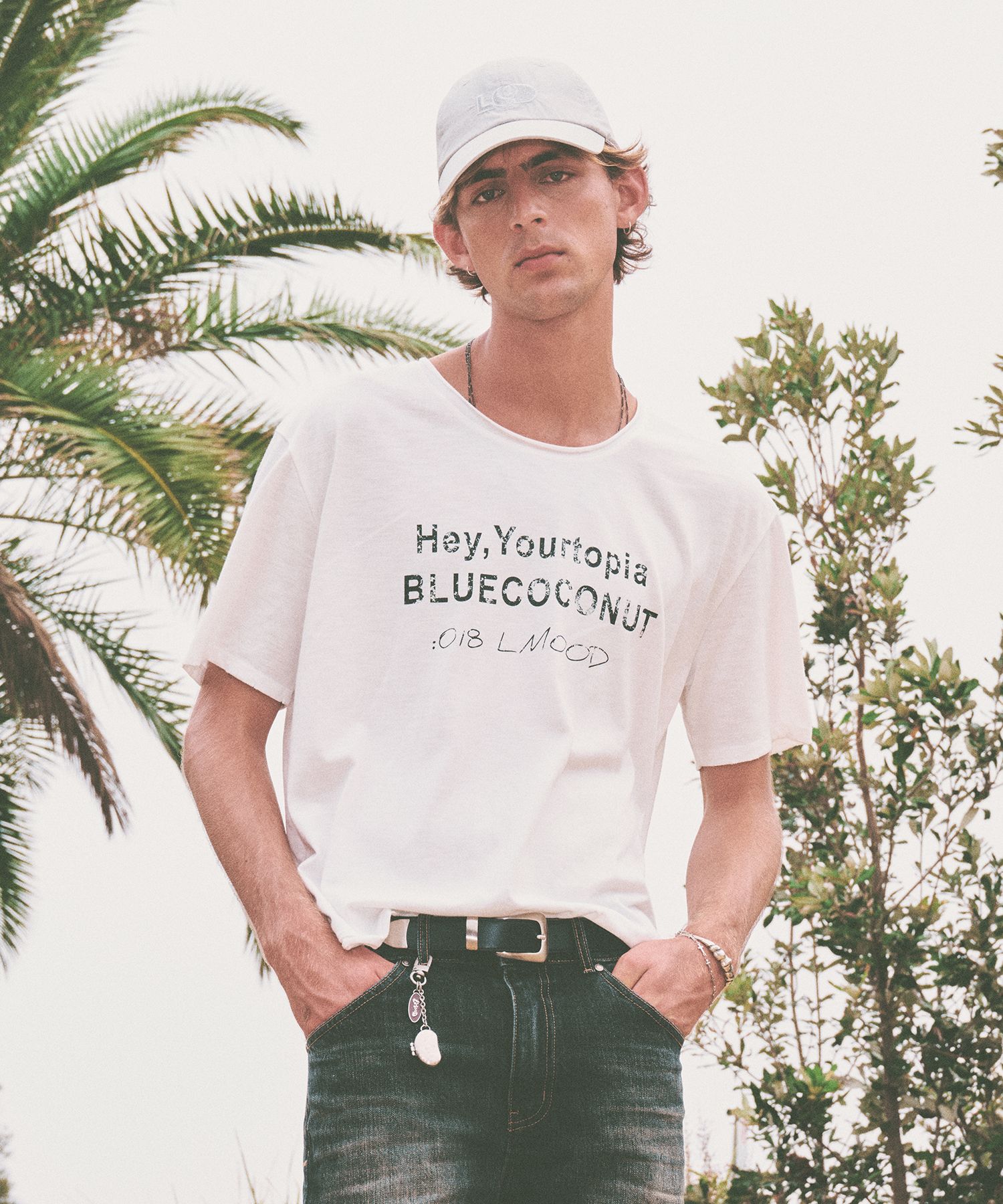 ★LMOOD★ Crack Message Slub Half Sleeve T-Shirt White MUSINSA | LMOOD Crack Message Slub Half Sleeve T-Shirt White