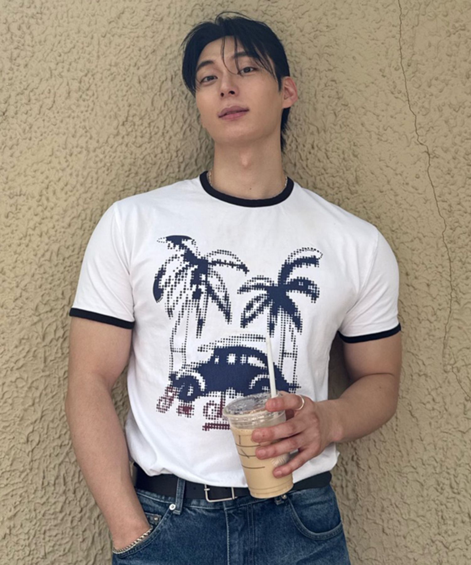 ★LMOOD★ Cali Graphic Ringer T-Shirt White MUSINSA | LMOOD Cali Graphic Ringer T-Shirt White