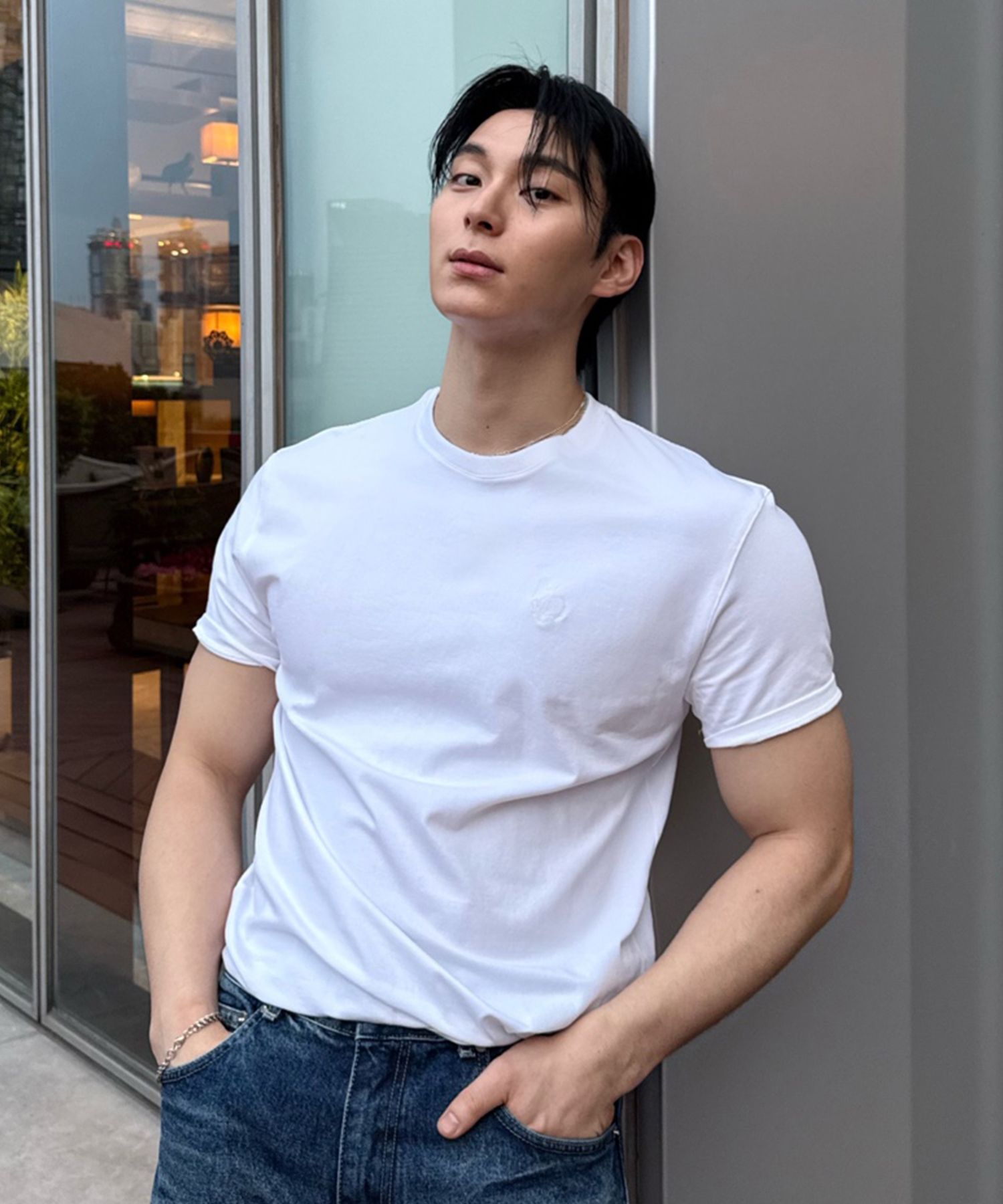 ★LMOOD★ Muscle Boy Logo Half Sleeve T-Shirt White MUSINSA | LMOOD Muscle Boy Logo Half Sleeve T-Shirt White