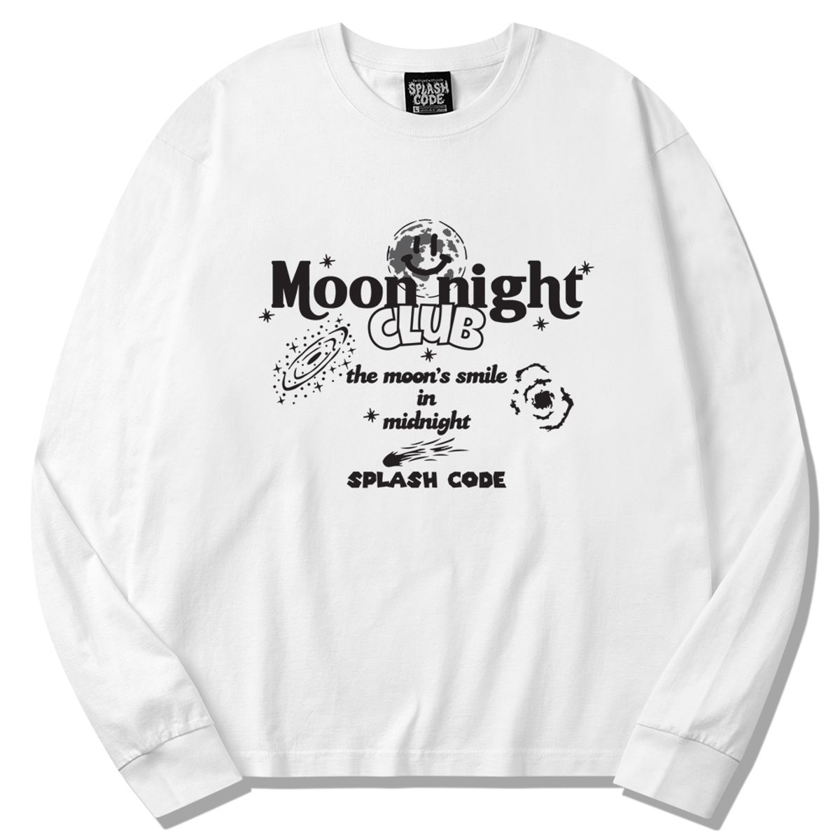 스플래시코드(SPLASHCODE) 롱슬리브 화이트 - 문 나이트(Moon Night)