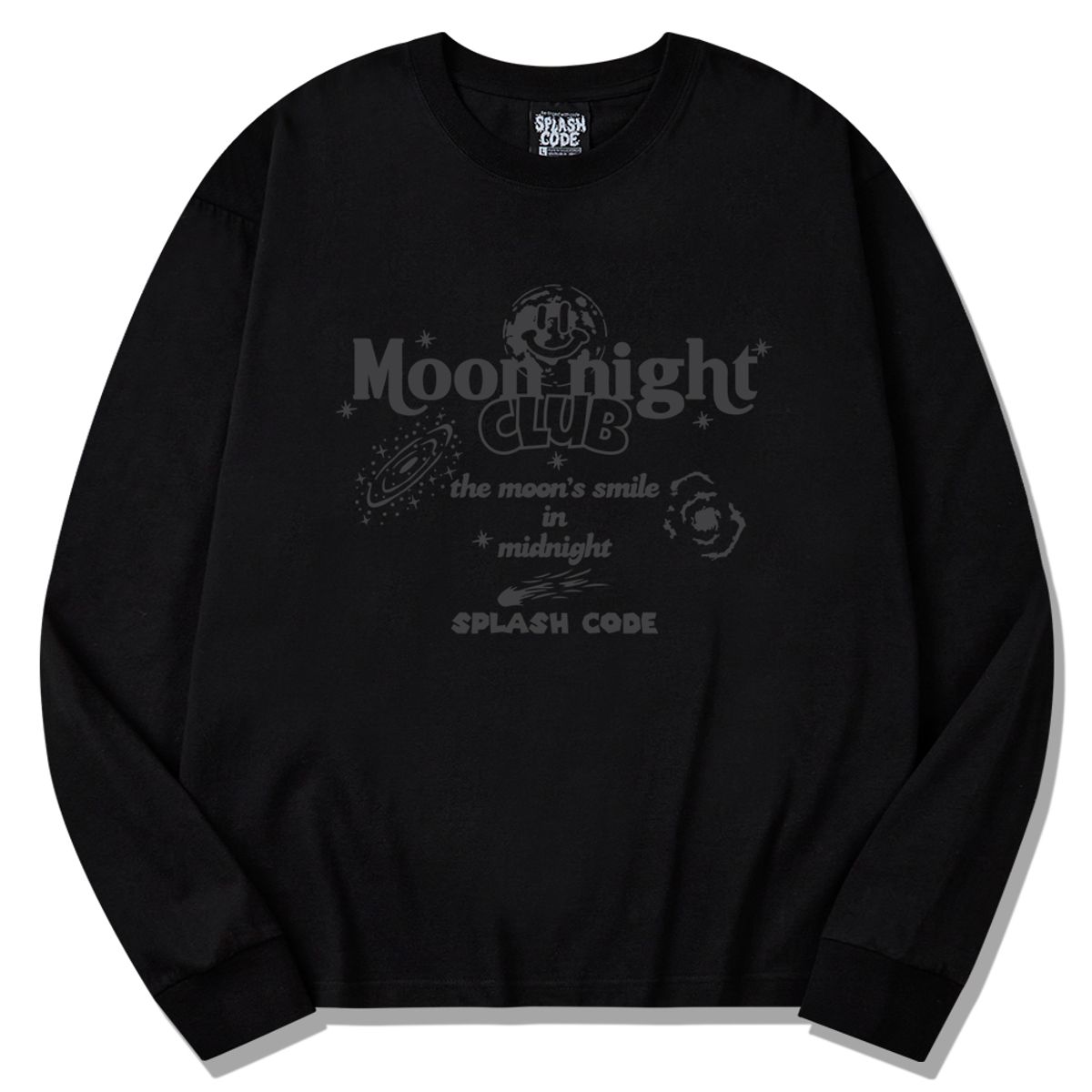 스플래시코드(SPLASHCODE) 롱슬리브 블랙 - 문 나이트(Moon Night)