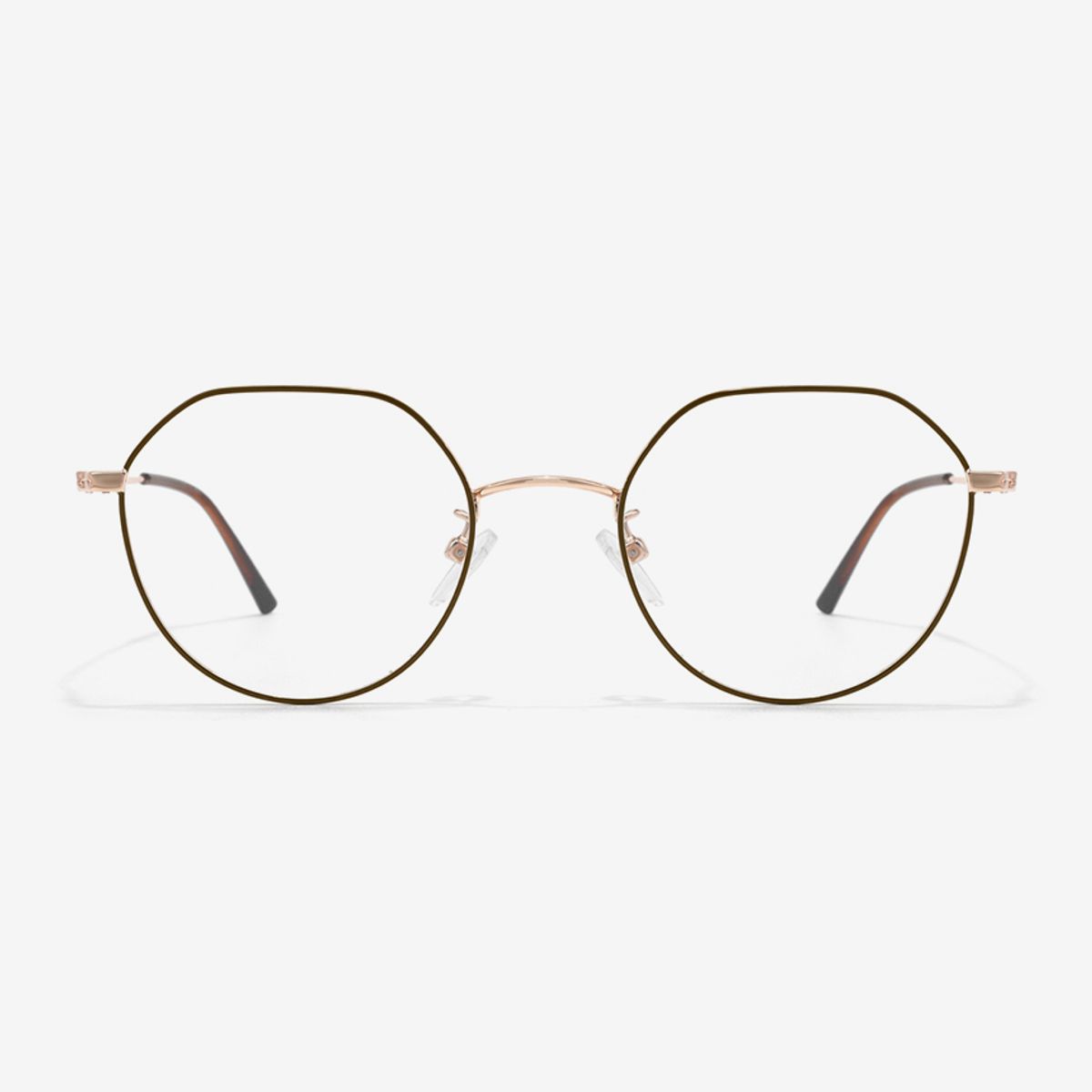 스타일워크(STYLEWORK) 매트 브라운 & 로즈 골드 메탈 STYLE12 M MBR/RG 50mm 스타일워크 안경테