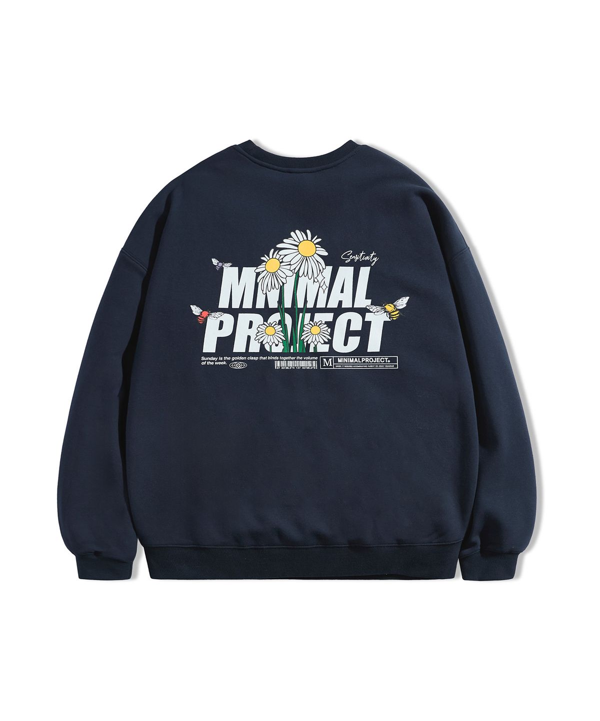 미니멀프로젝트(MINIMALPROJECT) 데이지 플라워 맨투맨 MMT138-Z [NAVY]