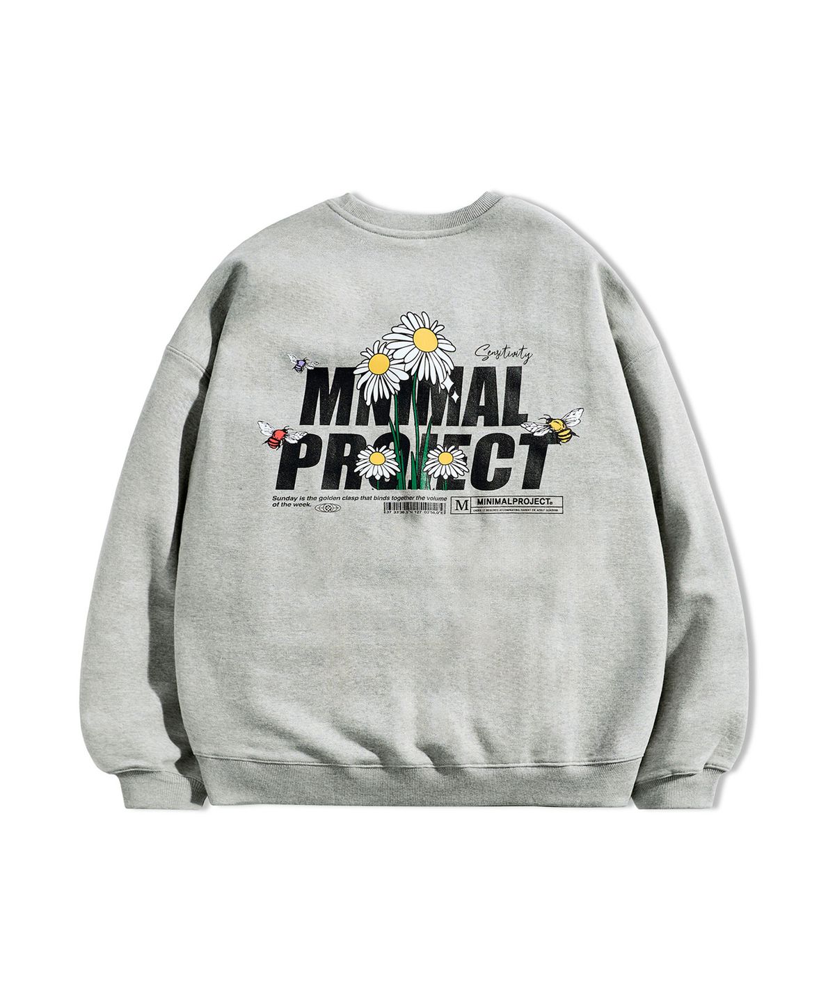 미니멀프로젝트(MINIMALPROJECT) 데이지 플라워 맨투맨 MMT138-Z [GRAY]