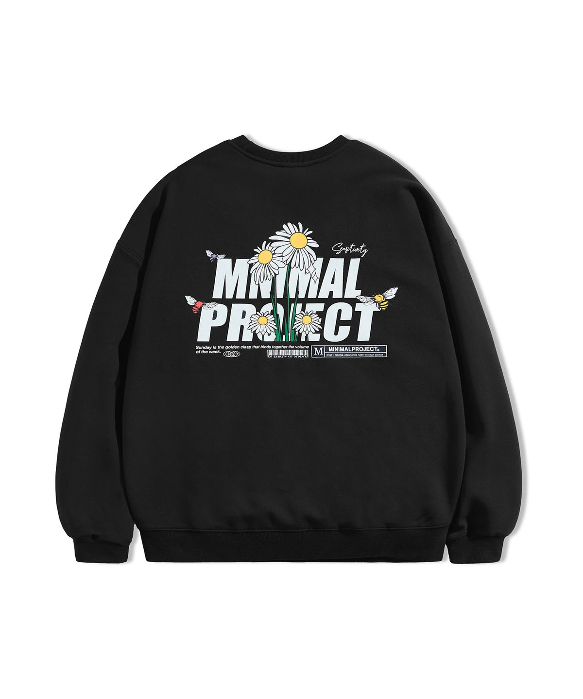 미니멀프로젝트(MINIMALPROJECT) 데이지 플라워 맨투맨 MMT138-Z [BLACK]