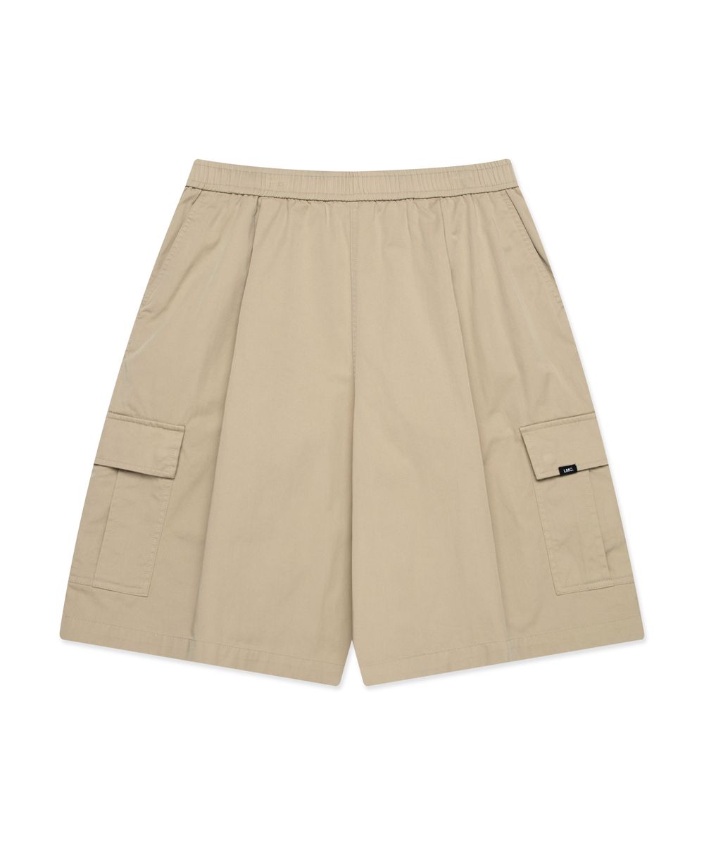 WIDE CARGO SHORTS beige