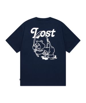 FISHING BEAR TEE navy