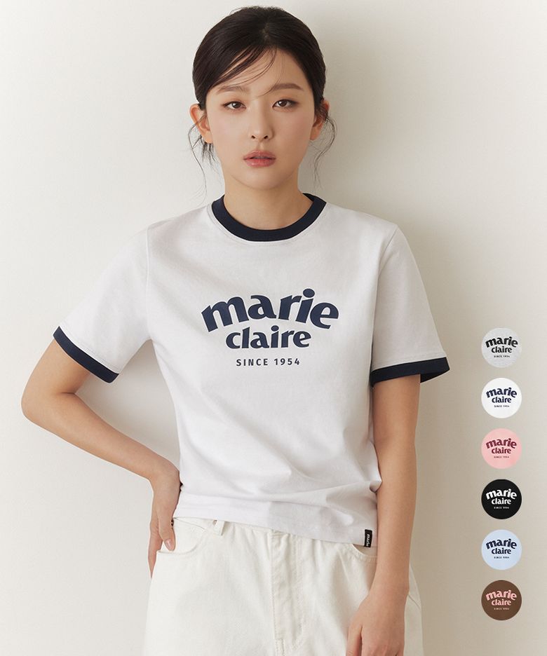 아치 로고 링거 반팔 티셔츠(MAGBTS10M)