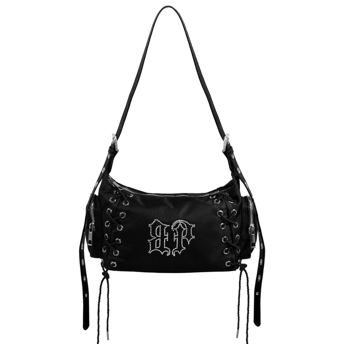 블랙 퍼플(BLACK PURPLE) 글로우 코르셋 백 Glow Corset Bag_BLACK
