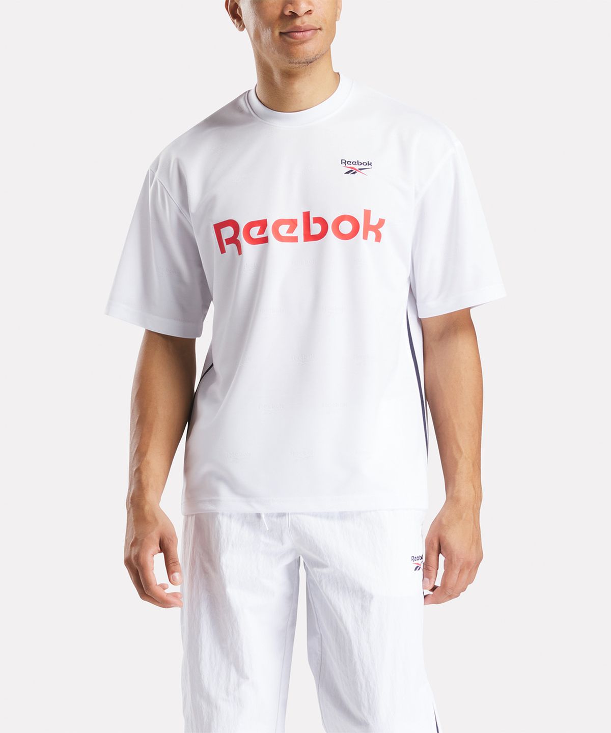 리복(REEBOK) 크로스 체크 티셔츠 - 화이트 / 100224002