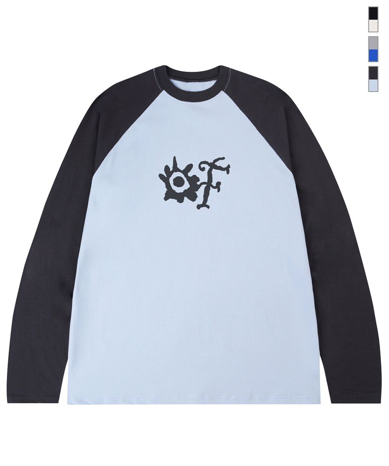[UNISEX]OF SYMBOL 빈티지 래글런 롱슬리브 티셔츠_3color