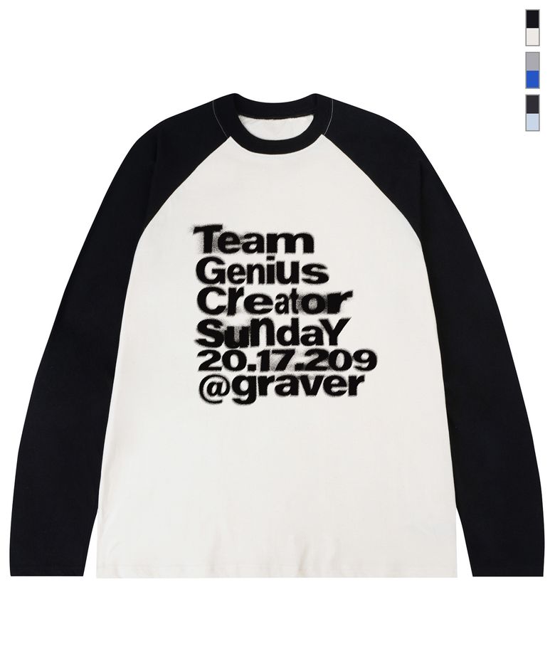 [UNISEX]GT_DUSTY 빈티지 래글런 롱슬리브 티셔츠_3color