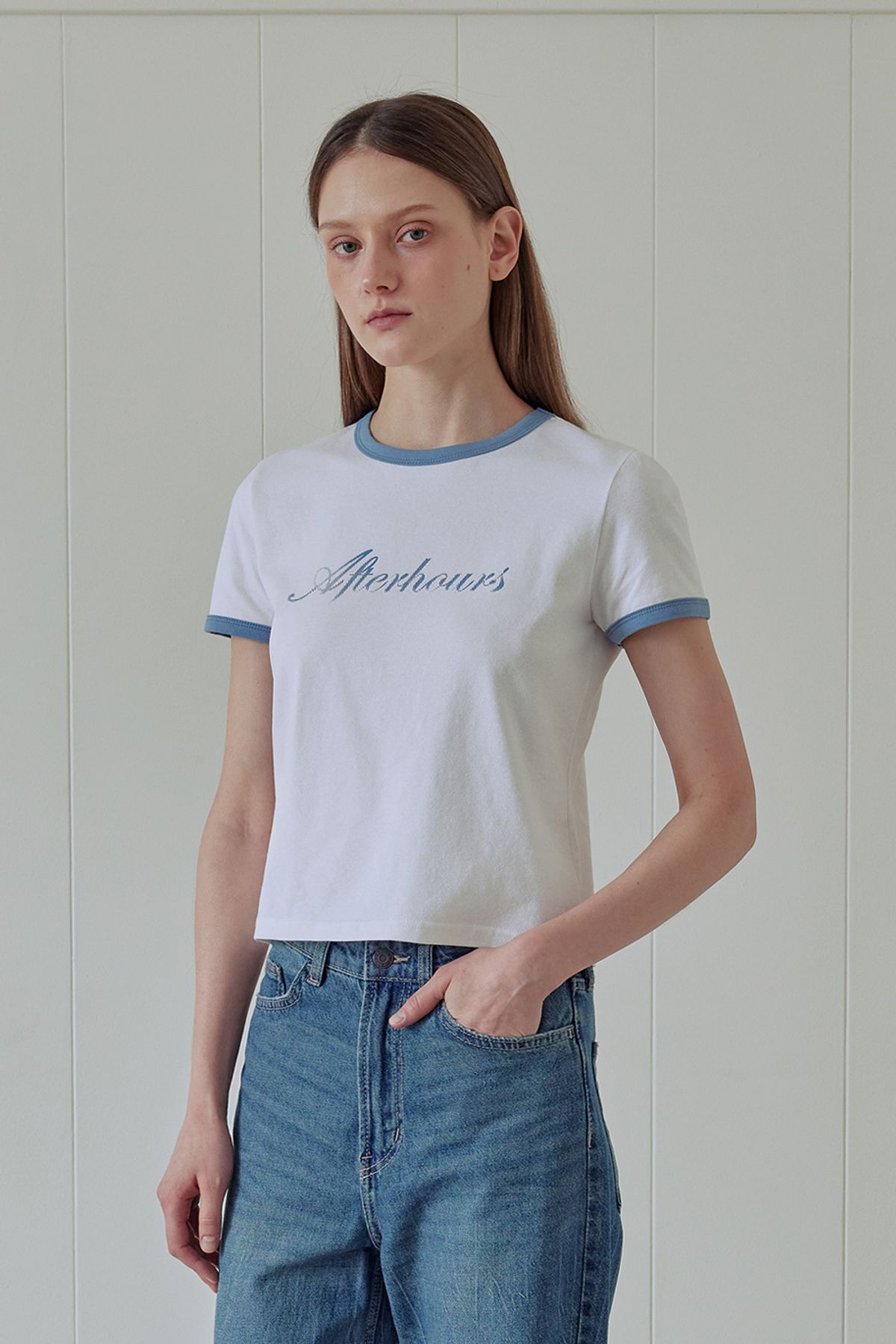 애프터아워즈(AFTERHOURS) LOGO RINGER TEE (IVORY)