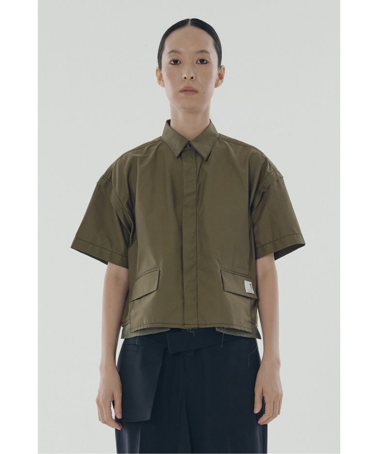 Out Pocket Crop Shirt