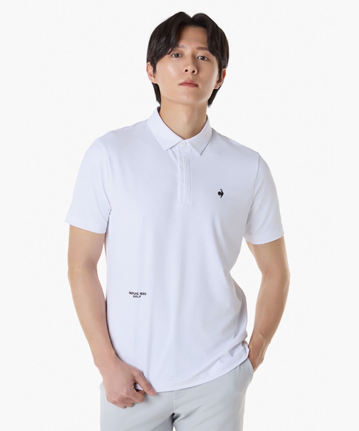르꼬끄 골프(LECOQ GOLF) 남성 볼드 레터링 퍼포먼스 반팔 티셔츠 (GQ121MTS34)