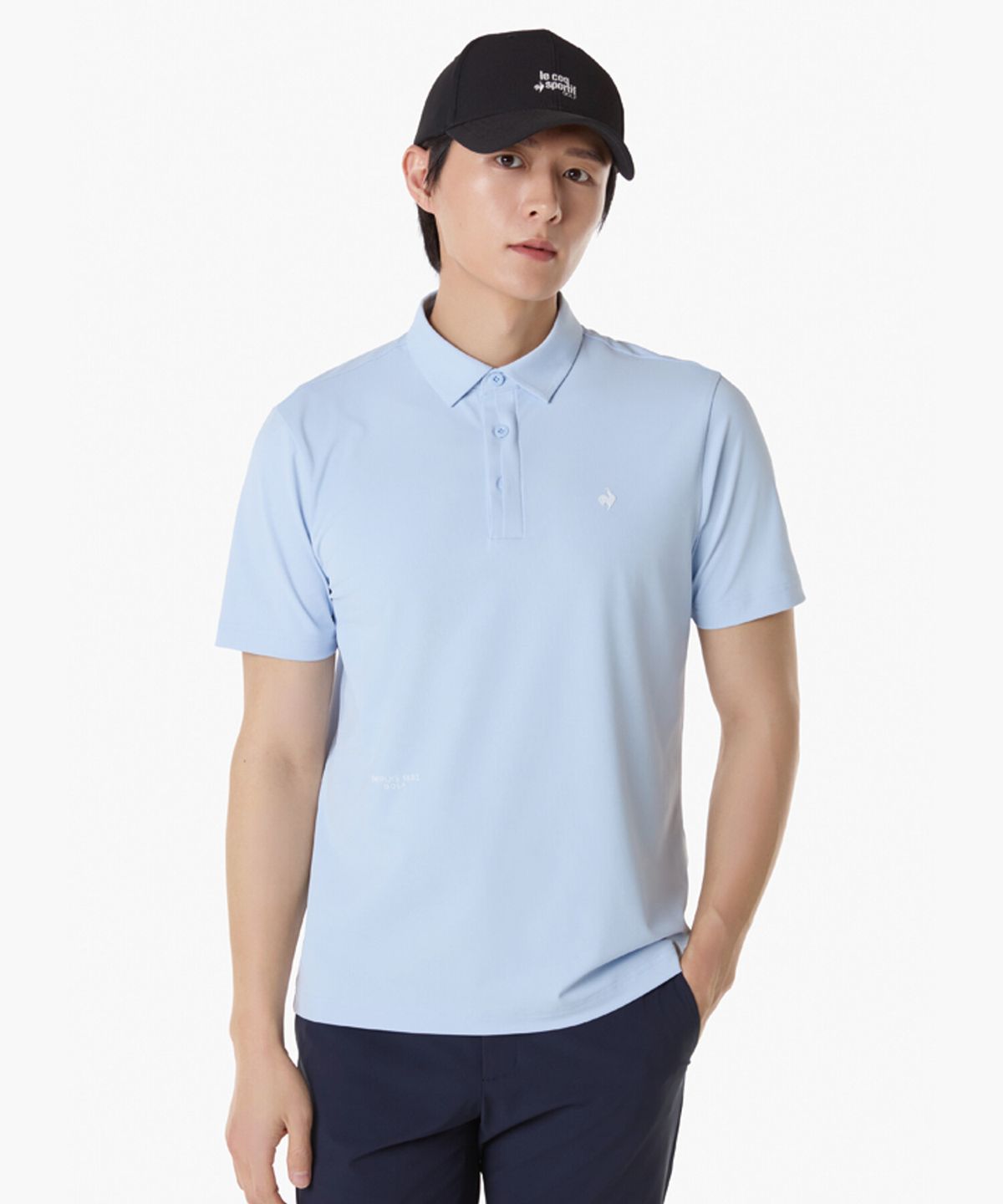 르꼬끄 골프(LECOQ GOLF) 남성 볼드 레터링 퍼포먼스 반팔 티셔츠 (GQ121MTS34)