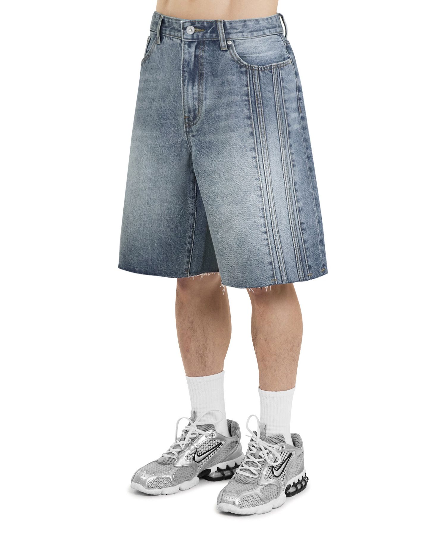 ★OY★RAW HEM TAPE DENIM SHORTS - WASHED BLUE★正規品/送料込 MUSINSA公式 | OY RAW HEM TAPE DENIM SHORTS - WASHED BLUE