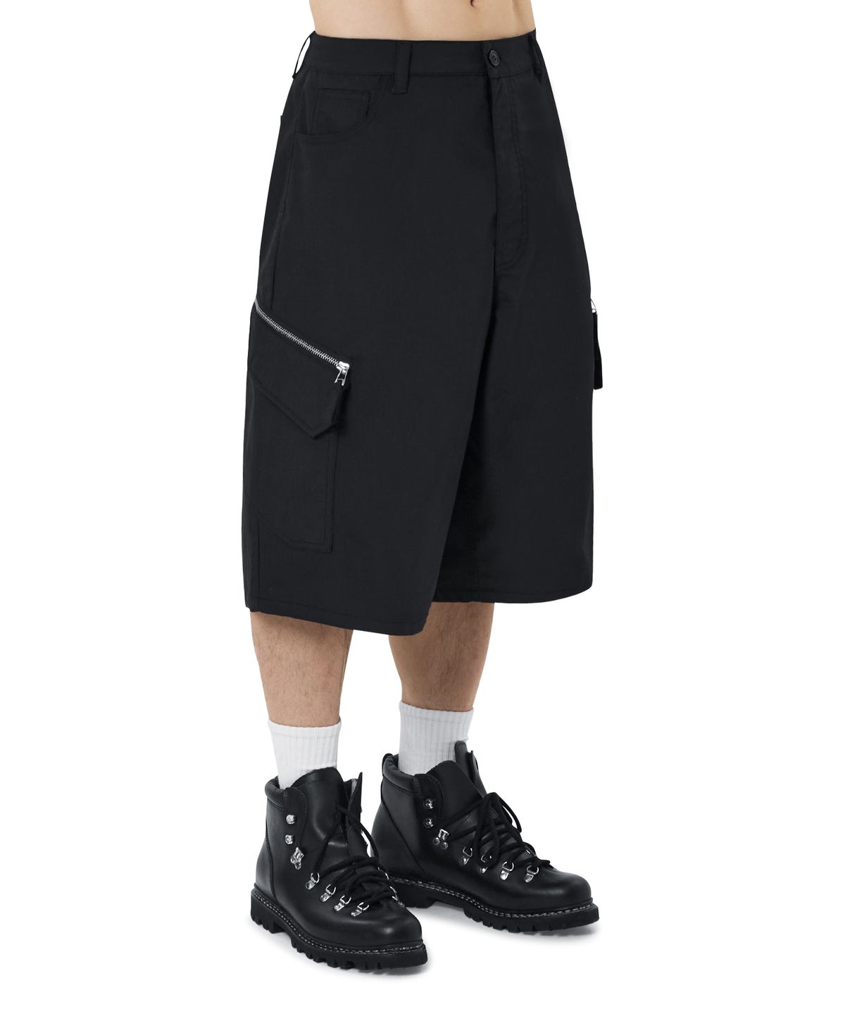 오픈야드(오와이)(OPENYARD(OY)) MULTI ZIP CARGO SHORTS - BLACK