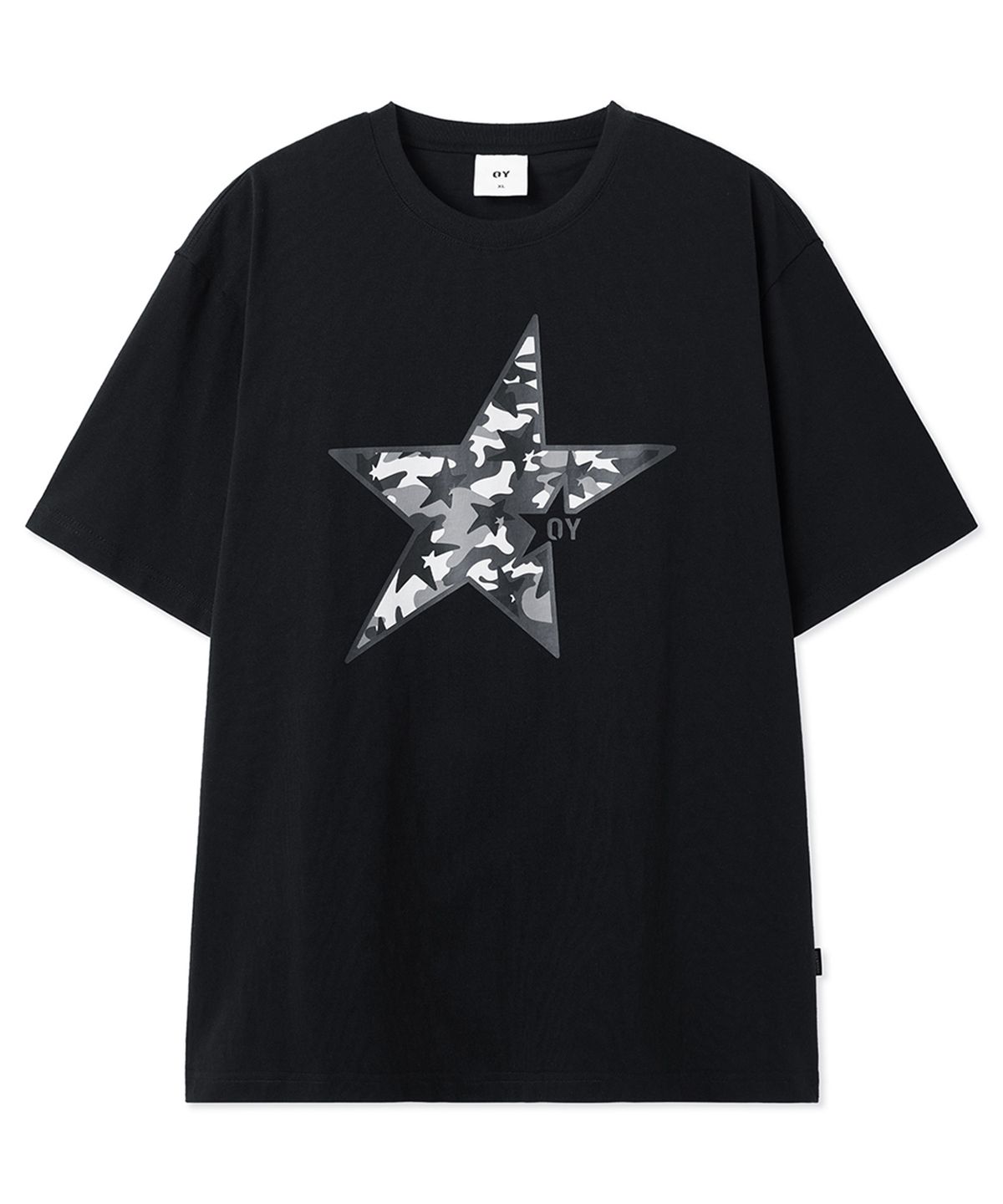 오픈야드(오와이)(OPENYARD(OY)) CAMO STAR TEE - BLACK