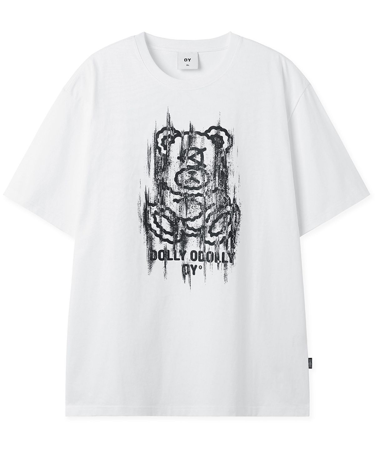 오픈야드(오와이)(OPENYARD(OY)) GLITCHY DOLLY TEE - WHITE