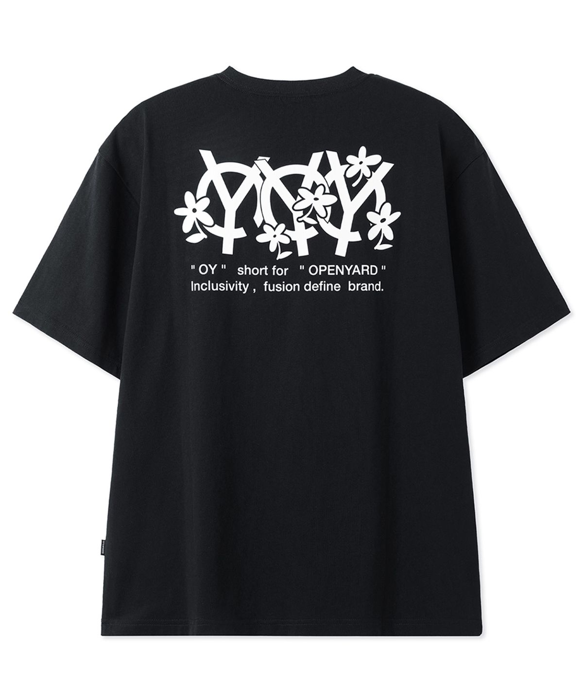 오픈야드(오와이)(OPENYARD(OY)) BLOOM LOGO TEE - BLACK