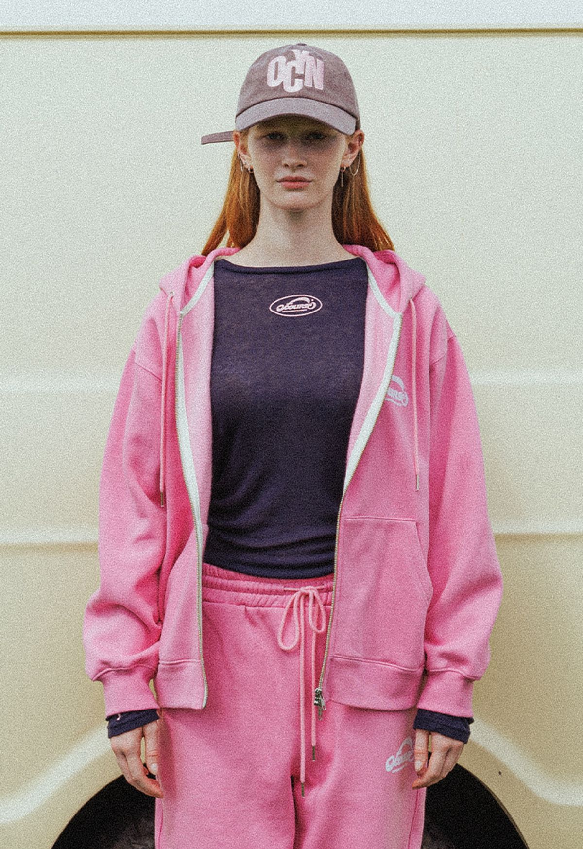 오브콜스와이낫(OFCOURSEWHYNOT) Ofcourse hoodie zip-up_2color