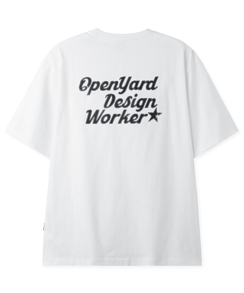 GLOSS STITCH TEE - WHITE