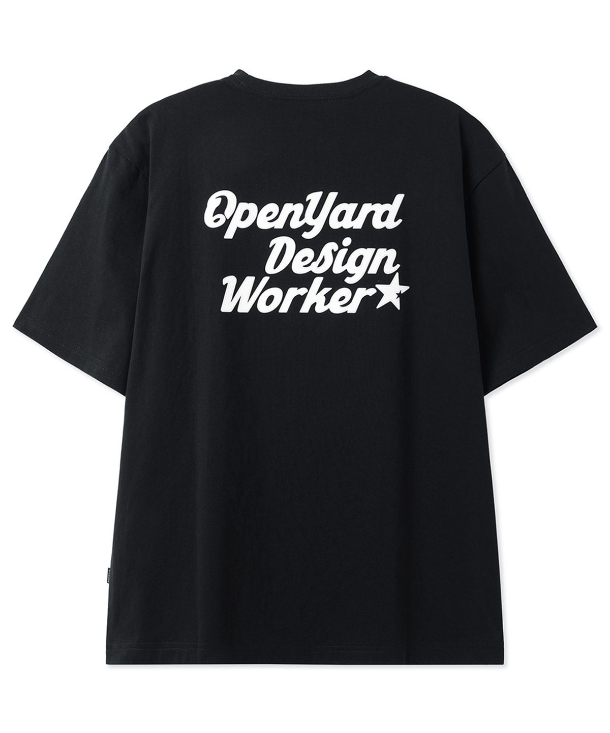 오픈야드(오와이)(OPENYARD(OY)) GLOSS STITCH TEE - BLACK