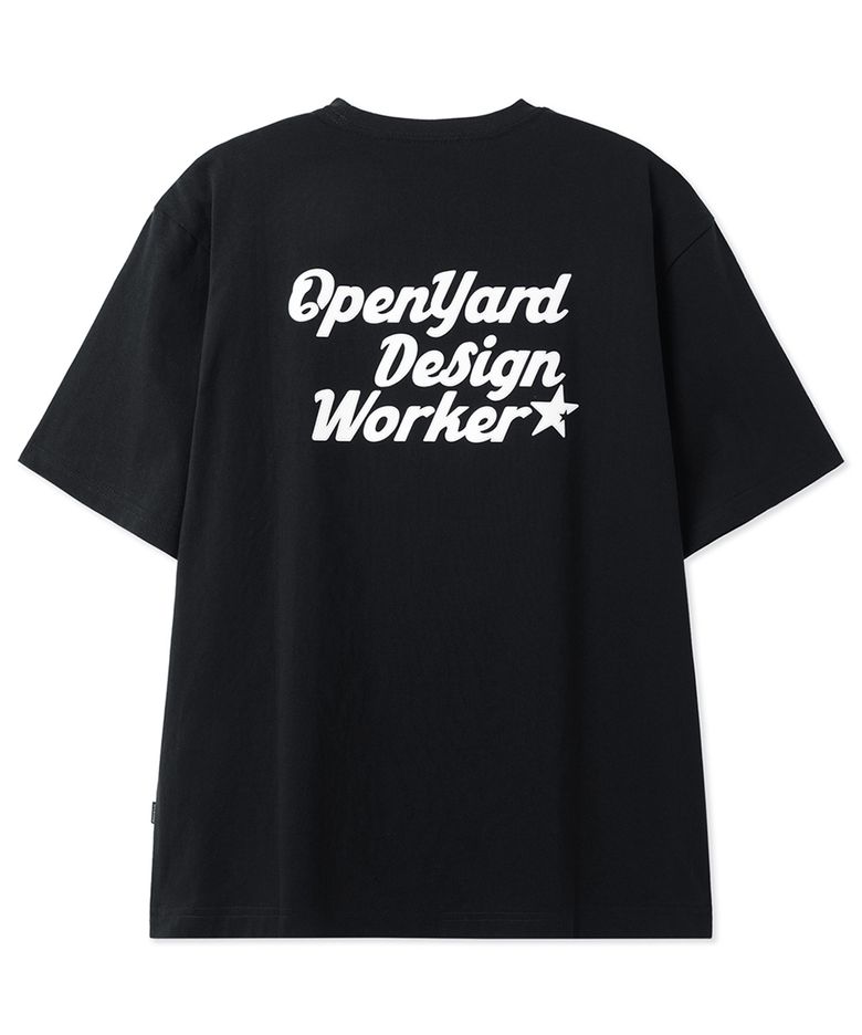 GLOSS STITCH TEE - BLACK