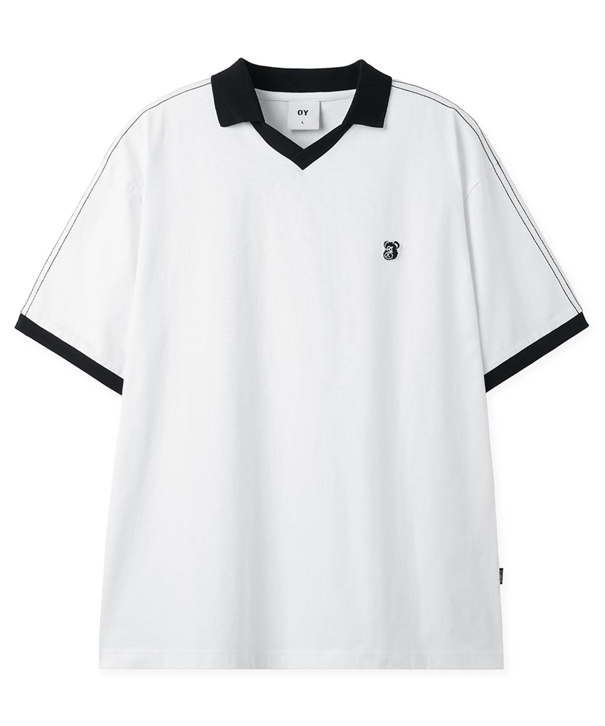 오픈야드(오와이)(OPENYARD(OY)) STITCHED COLLAR TEE - WHITE