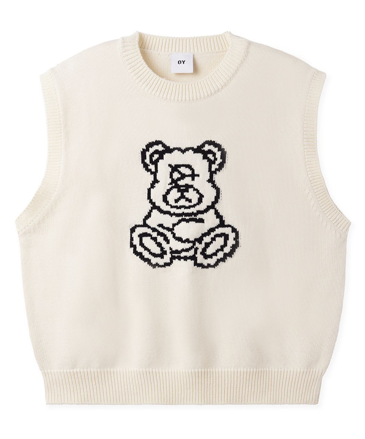 오픈야드(오와이)(OPENYARD(OY)) DOLLY KNIT VEST - IVORY
