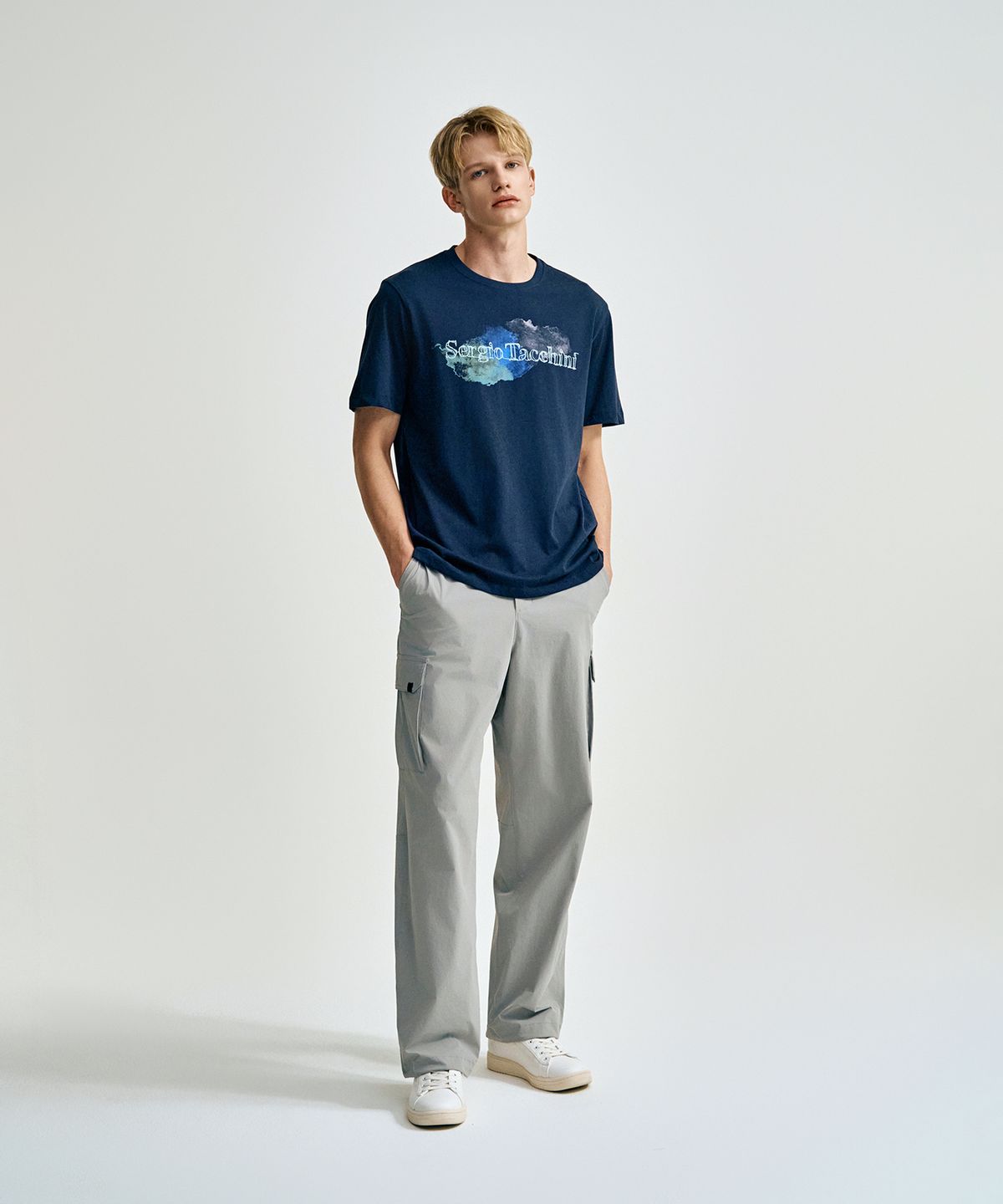 세르지오 타키니(SERGIO TACCHINI) M 린 아트웍 티셔츠 (Navy)