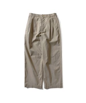 코튼 라이트 투턱 팬츠 - 오크베이지