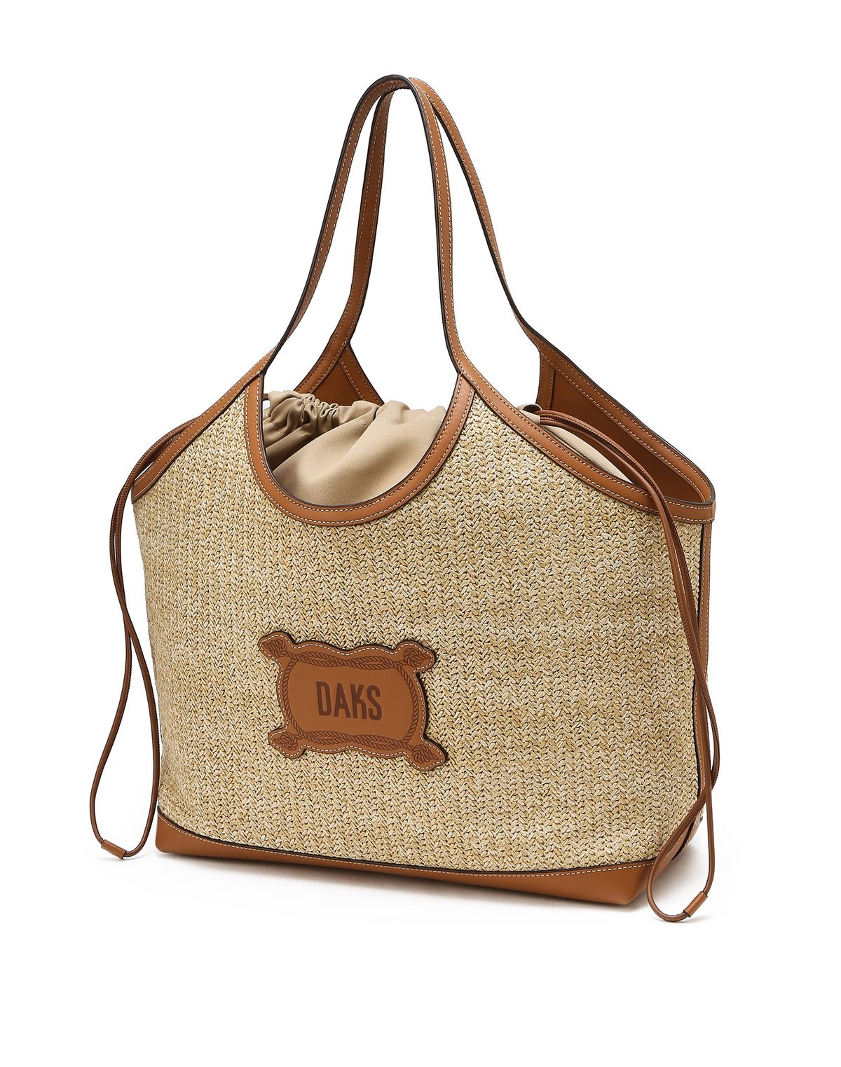 닥스 여성 액세서리(DAKS WOMENS ACCESSORIES) 베이지 로고장식 숄더백 DCBA5E143I2
