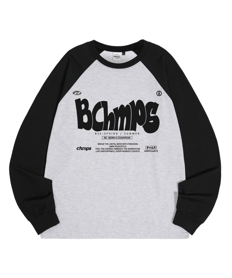 [5 COLORS] BOLD MOTION 래글런 오버핏 롱 슬리브 B25ST25