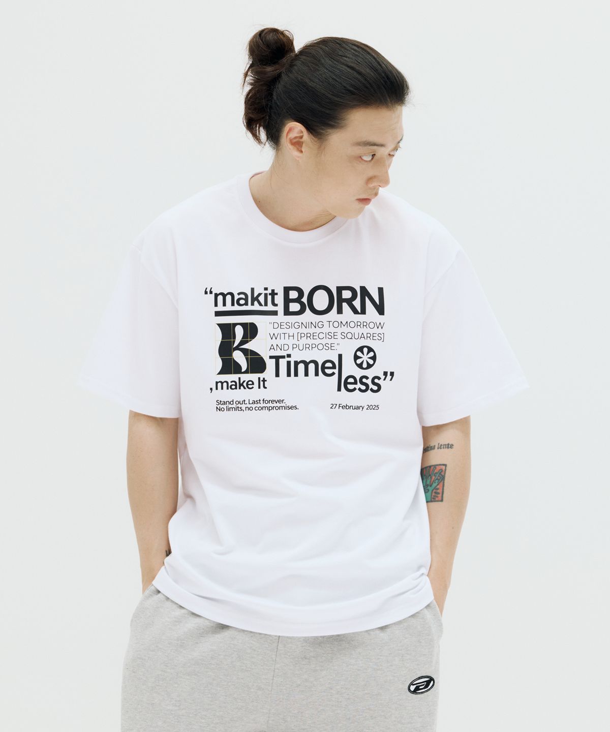 본챔스(BORN CHAMPS) [6 COLORS] B WAVE 오버핏 반팔티셔츠 B25ST27
