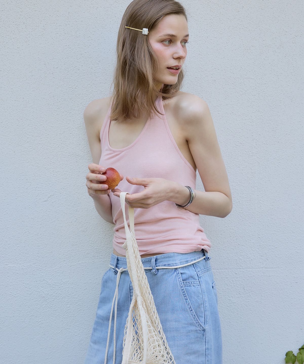 로브로브(LOVLOV) TENCEL  HALTER NECK TOP