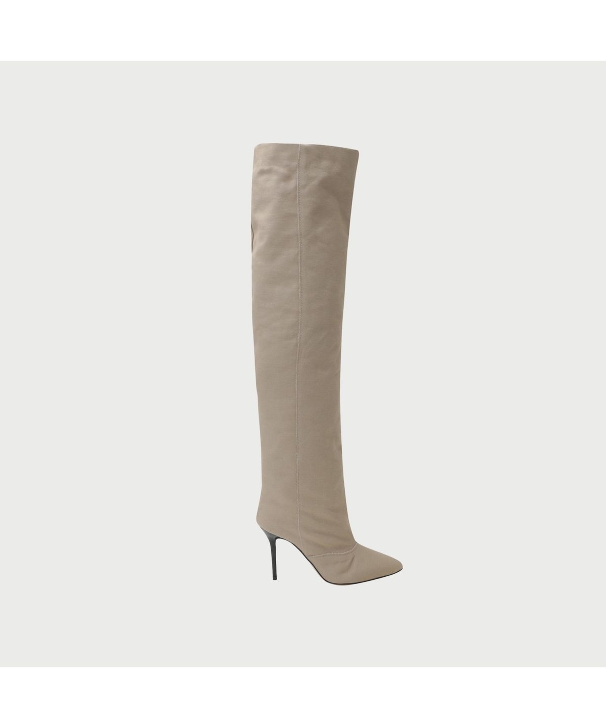이로 우먼(IROWOMEN) LOLY TOILE 코튼 링클 롱 부츠 - BEIGE