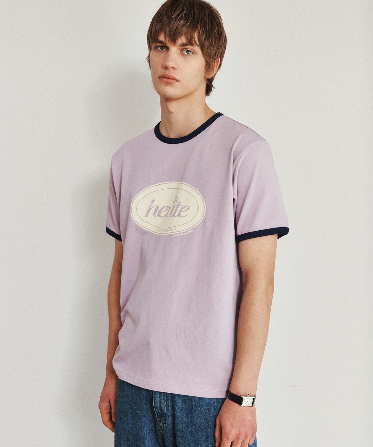호이테(HEUTE) HET CIRCLE RINGER T-SHIRT (PURPLE)